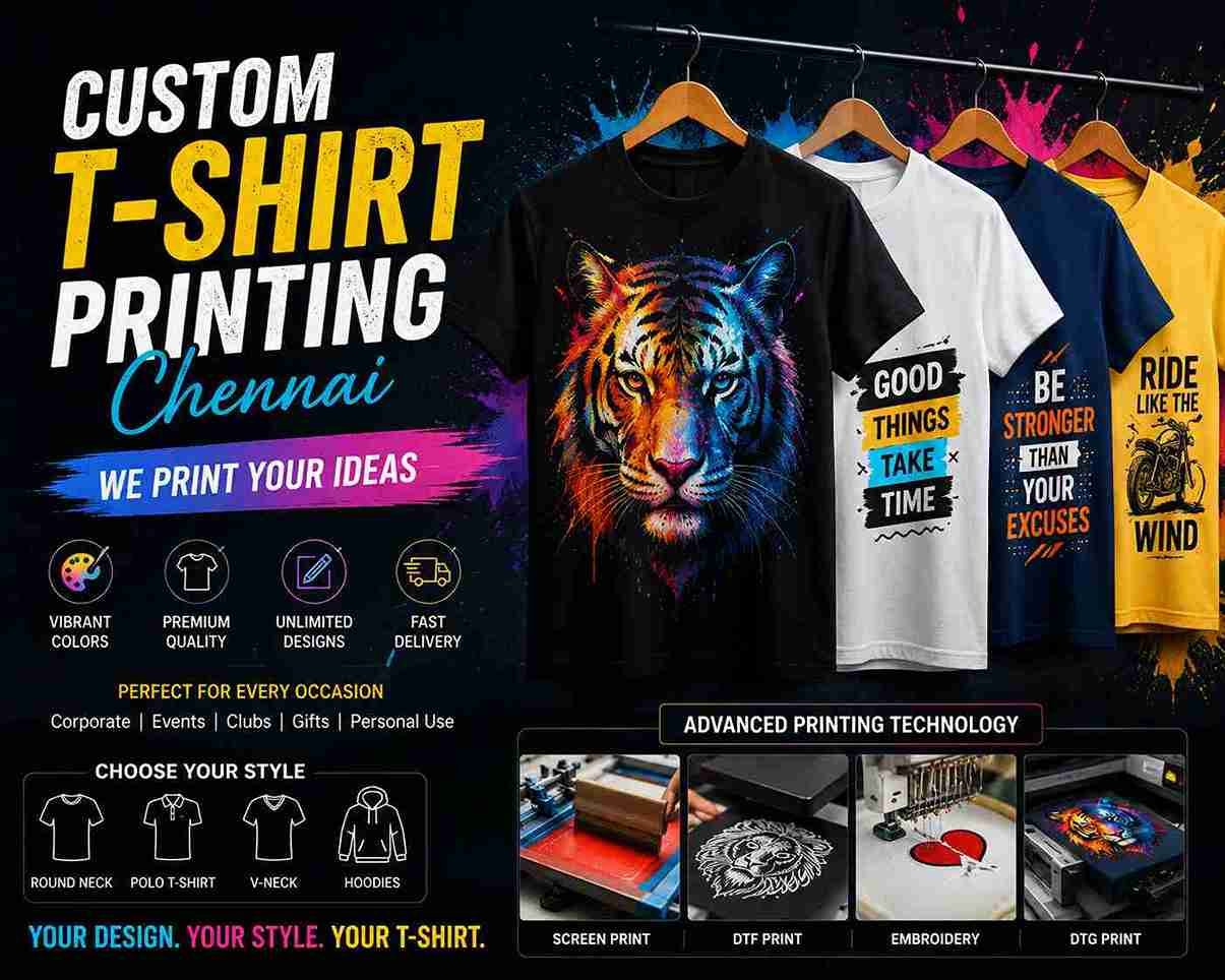 Custom T Shirt Printing Chennai