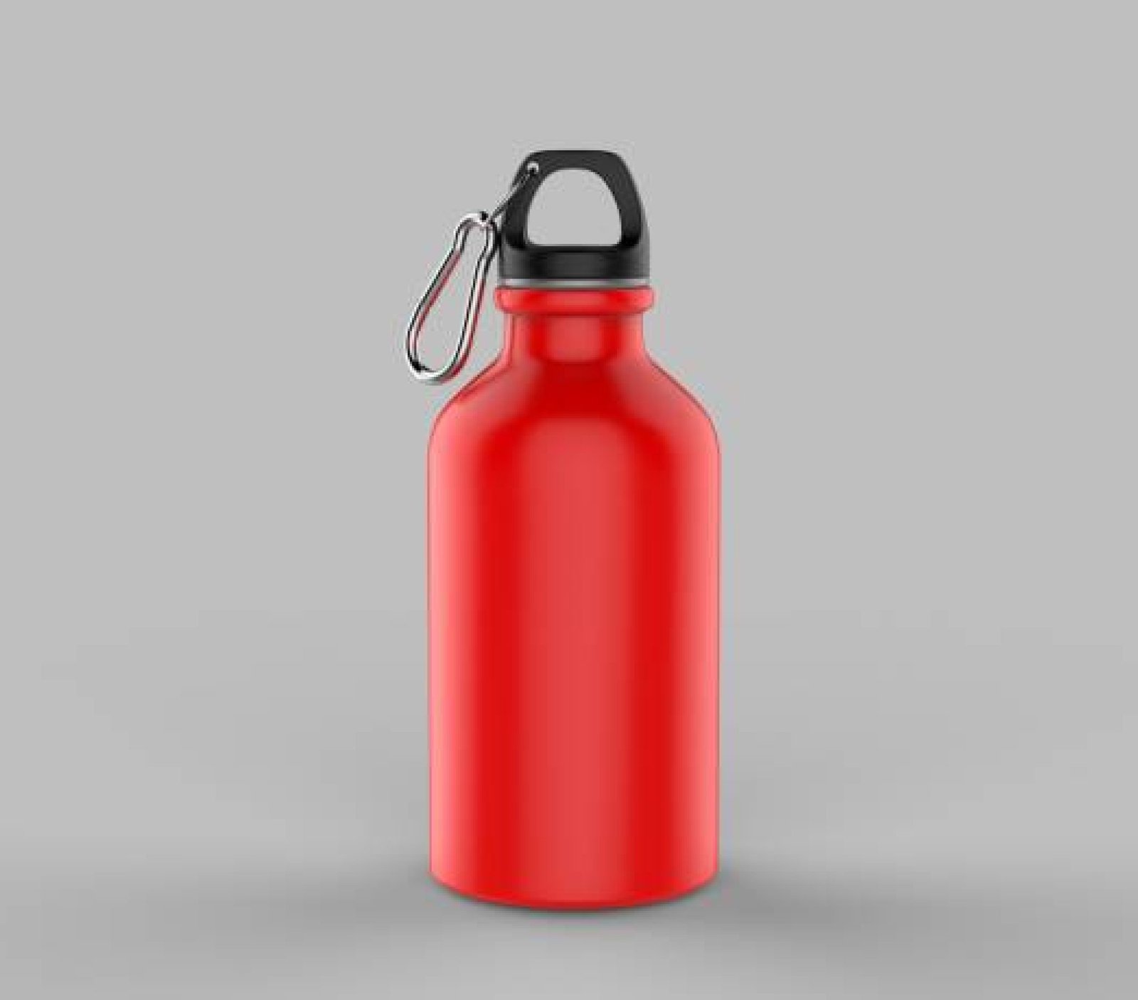 Sport sipper bottles for water isolated on grey background for mock up and template design. White blank bottle.