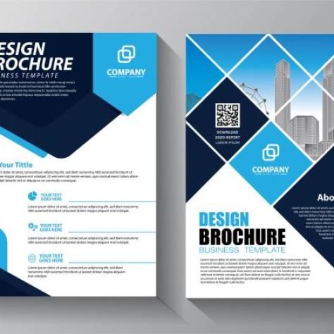 Business abstract vector template. Brochure design, cover modern layout, annual report, poster, flyer in A4 with colorful triangles, geometric shapes for tech, science, market with light background